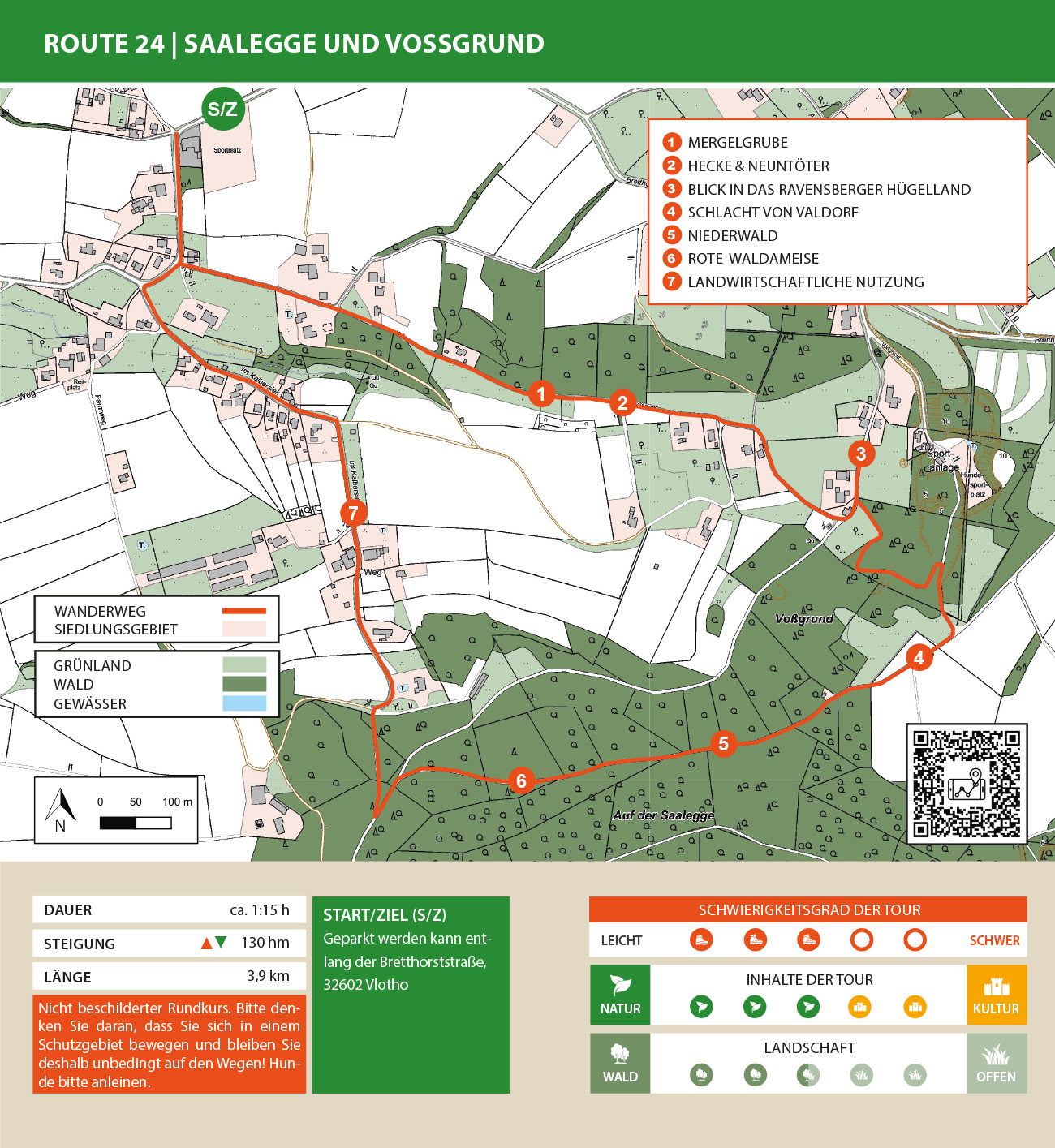 Karte der Wanderroute Mühlenburg und Katzenholz
