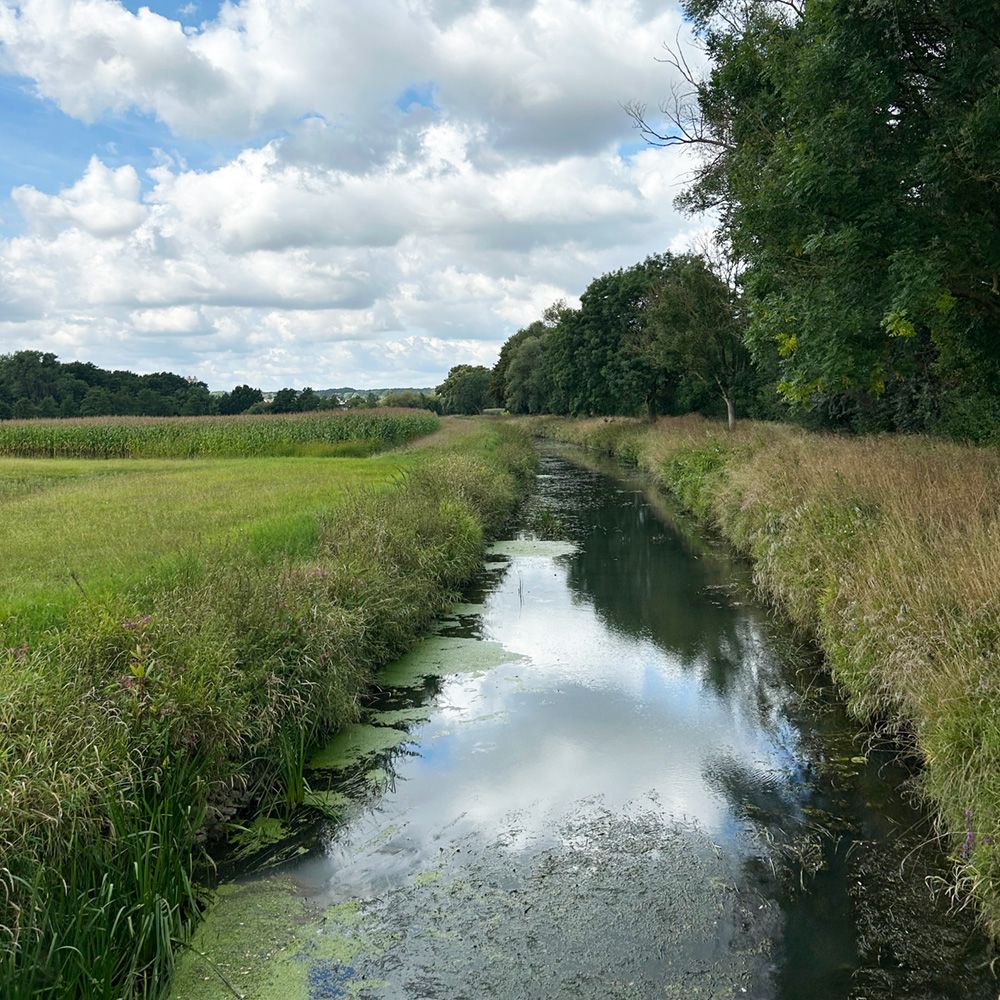 begradigter Flussabschnitt